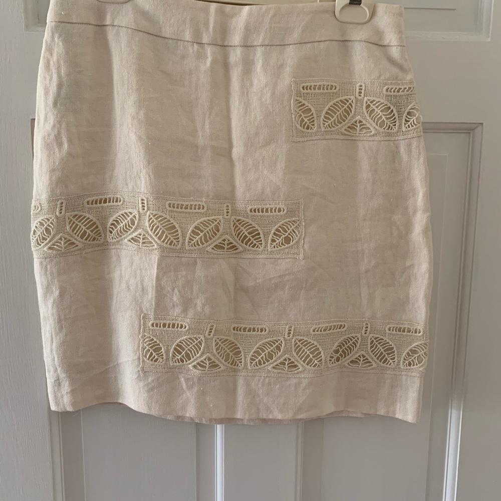 Moulinette Soeurs linen ivory skirt